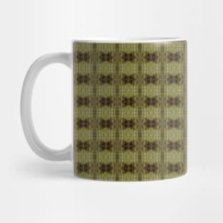 Psychedelic Green Brown Geometry Pattern Mug